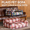 Vintage Plush Sofa Bed for Cats and Dogs