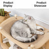 Two-Tier Wooden Cat Bed with Sisal Scratching Pads