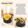 Faux Leather Enclosed Car Pet Carrier for Small Pets