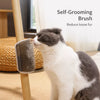 Wall-Mounted Cat Corner Scratcher and Grooming Toy