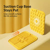 4-Grid Silicone Lick Mat for Dogs, 7.9-Inch Square