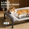 Elevated Faux Leather Dog Bed with Removable, Washable Design