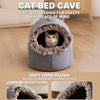 Enclosed Plush Pet Bed with Carry Handle