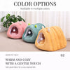 Enclosed Plush Cat Bed with Tunnel Design