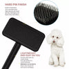 Cushioned Pet Pin Brush for Fluffing and Detangling