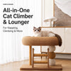 Space-Saving Cat Scratcher Bed with Braided Sisal Rope