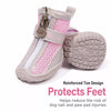 Small Dog Shoes with Soft Soles and Zipper Closure