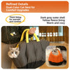 Faux Leather Enclosed Car Pet Carrier for Small Pets
