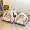 Foldable Semi-Enclosed Tent Bed for Cats and Small Dogs