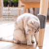 Wall-Mounted Cat Corner Scratcher and Grooming Toy