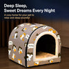 Waterproof Semi-Enclosed Pet Bed for Small Dogs and Cats