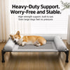 Elevated Faux Leather Dog Bed with Removable, Washable Design