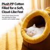 Enclosed Plush Pet Cave Bed with Carry Handle for Small Pets