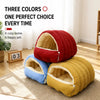Semi-Enclosed Pet Bed for Cats and Small Dogs