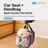 Small Dog & Cat Car Seat Bed with Removable Washable Cushion