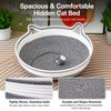 Cat Bed with Built-In Scratcher and Removable Washable Mat