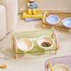 Wide-Opening Slow-Feeder Double Bowl Set for Pets