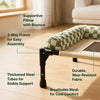 Elevated Pet Cot with Detachable Cushion and Mesh Surface