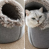 Enclosed Plush Pet Bed with Carry Handle