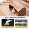 Enclosed Cat & Dog Bed with Removable, Washable Cushion