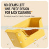 Semi-Enclosed Cat Litter Box with Double-Layer Tray