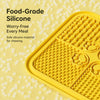 4-Grid Silicone Lick Mat for Dogs, 7.9-Inch Square