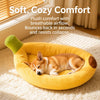Banana-Shaped Pet Bed for Cats and Small to Medium Dogs