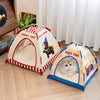 Foldable Semi-Enclosed Tent Bed for Cats and Small Dogs