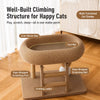 Space-Saving Cat Scratcher Bed with Braided Sisal Rope