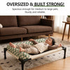 Elevated Pet Cot with Detachable Cushion and Mesh Surface