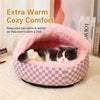 Semi-Enclosed Winter Pet Bed for Cats & Small Dogs, Shell Design