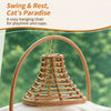 Handwoven Rattan Hanging Basket Cat Bed