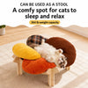 Petal-Shaped Elevated Cat & Small Dog Bed with Removable Cover