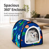 Waterproof Semi-Enclosed Pet Bed for Small Dogs and Cats