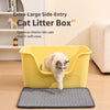 Semi-Enclosed Cat Litter Box with Double-Layer Tray