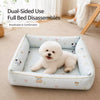 Washable Sofa-Style Pet Bed with Reversible Removable Pad