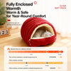 Semi-Enclosed Pet Bed for Cats and Small Dogs