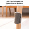 Wall-Mounted Cat Corner Scratcher and Grooming Toy