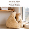 Chicken-Shaped Enclosed Plush Cat Bed