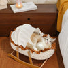 French-Style Polyester Cat Bed with Rocking Base