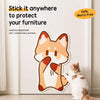Wall-Mounted Vertical Cat Scratching Pad with Self-Adhesive Backing