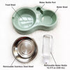 Double Pet Bowl with Water Dispenser for Dogs and Cats