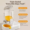 Automatic Pet Feeder with Dual Food and Water Bowls