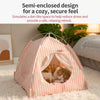 Indoor Tent Pet Bed with Reversible Cushion for Cats and Dogs