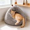 Chicken-Shaped Enclosed Plush Cat Bed