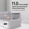 Stainless Steel Open-Top Cat Litter Box with High Sides