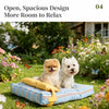 Striped Washable Pet Bed for Dogs & Cats