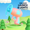 Interactive Cat Wand Toy with Flying Disc Launcher