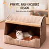 Enclosed Cat & Dog Bed with Removable, Washable Cushion