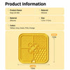 4-Grid Silicone Lick Mat for Dogs, 7.9-Inch Square